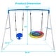 preview thumbnail 3 of 9, Trekassy 440lbs Heavy-Duty A-Frame Metal Swing Set, 2-in-1 Saucer & Toddler Swing for Backyard Playground