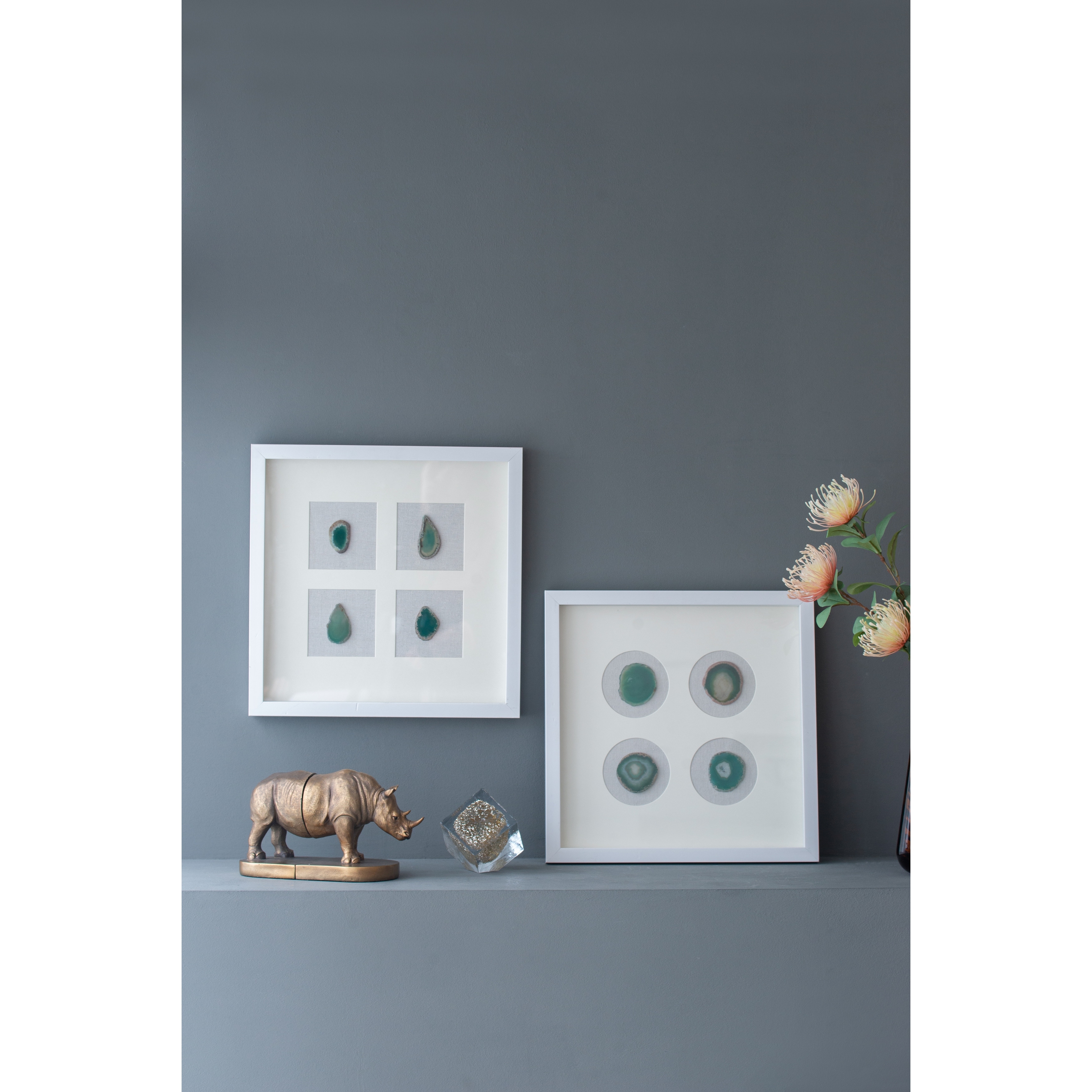 S/2 15.57x1.2x15.7" Shadow Box Wall Décor