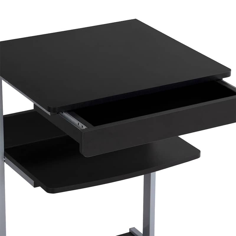 Yaheetech Rolling Computer Desk Table Tray Desk with Drawer and Shelf