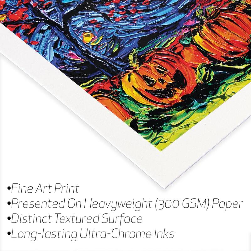 Starry Halloween Fine Art Paper Print by Aja Trier - Multi - 24x24