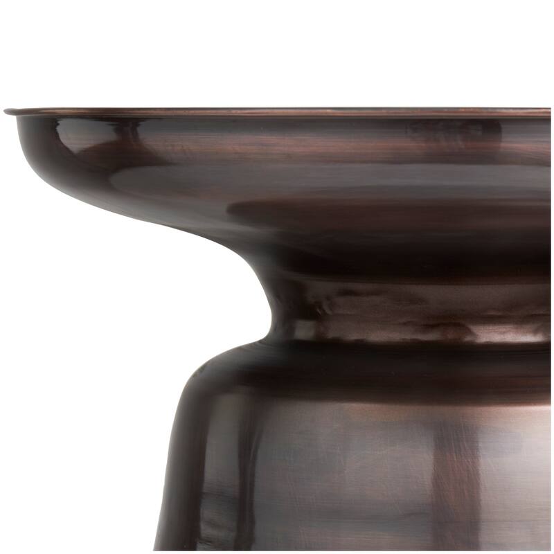 Metal Accent Table with Bell Shaped Base - Copper or Black - Roche River Decor