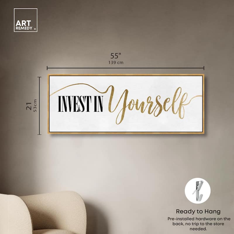 Invest In Yourself Panoramic Canvas by Art Remedy