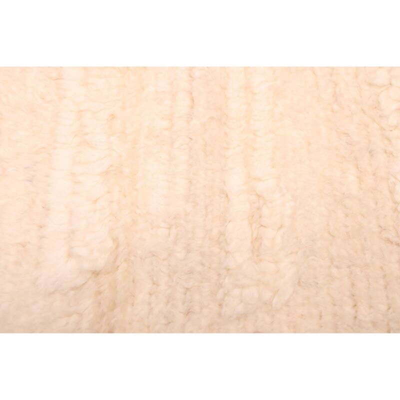 ECARPETGALLERY Hand-knotted Tangier Cream Wool Rug - 5'0 x 8'0