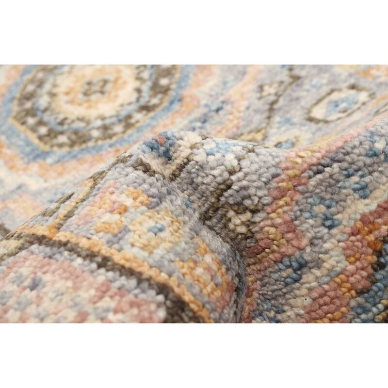 ECARPETGALLERY Hand-knotted Mamluk Grey Wool Rug - 2'8 x 7'11