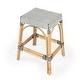preview thumbnail 8 of 124, Robias 24.5" Rattan Rectangular Counter Stool White/Black Dot/ Natural Rattan Frame
