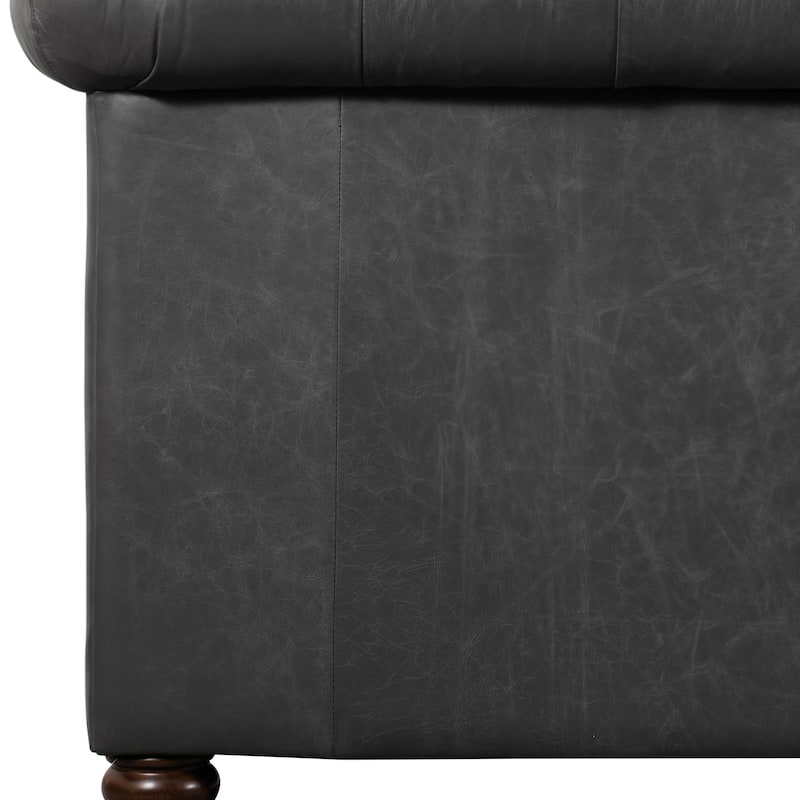 Poly & Bark Lyon 87" Sofa - Full Grain Genuine Italian Leather