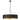 4 Light Incandescent Chandelier, Aged Brass with Black / Gold Shade