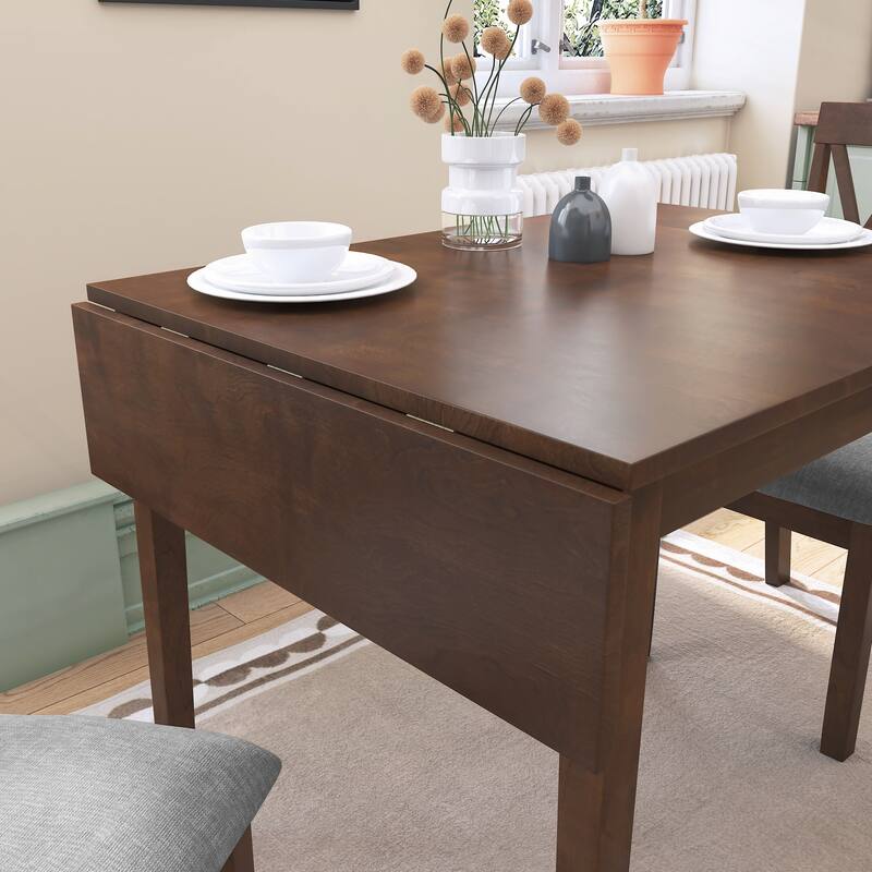 Versatile Folding Dining Table with Rubberwood Legs for Various Rooms