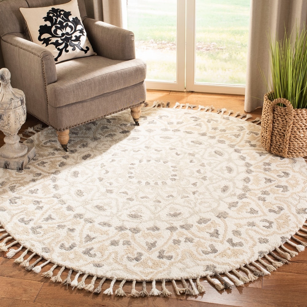 SAFAVIEH Handmade Blossom Misaki Modern Floral Wool Rug