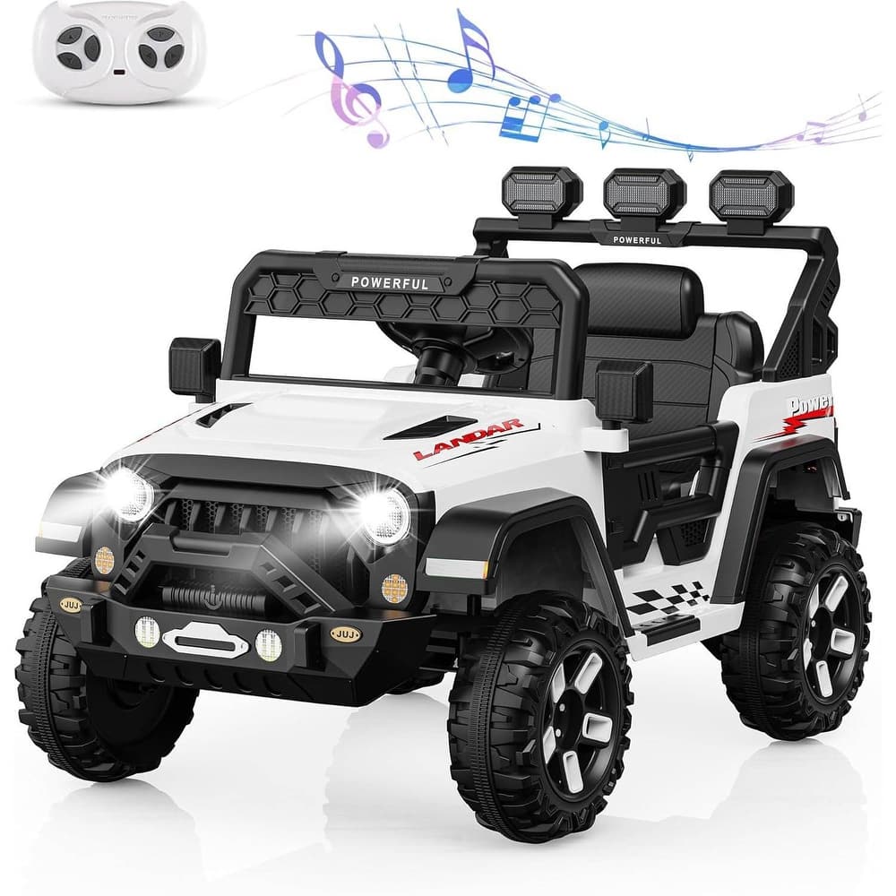 12V Kids Ride On Truck Car with LED, Bluetooth for Best Kids Gift