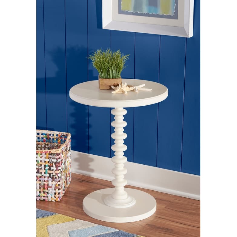Linon Kallie Round Spindle Accent Table