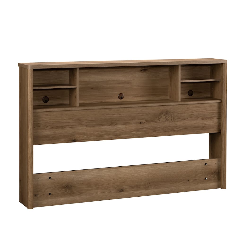 Engineered Wood Vintage Full/Queen Bookcase Headboard with Spacious Storage Cubby