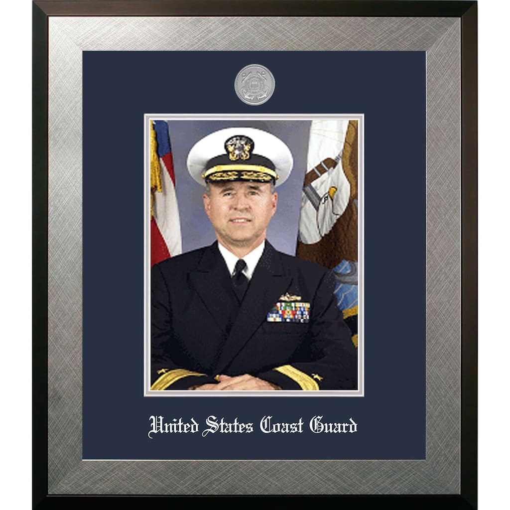 Patriot Frames Coast Guard 8x10 Portrait Honors Frame with Silver Medallion