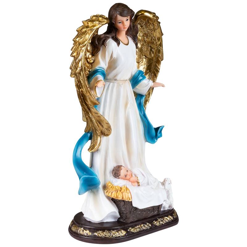 Angel Gloria, Baby Jesus and Lamb Christmas Decoration - 9"