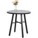 preview thumbnail 2 of 12, MAISON ARTS Outdoor Bistro Table Round Metal Patio Dining Table Small Side End Table Outdoor Furniture Table