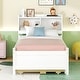 preview thumbnail 13 of 48, Espresso Twin Bed with Trundle, Drawers, and Bookcase Headboard