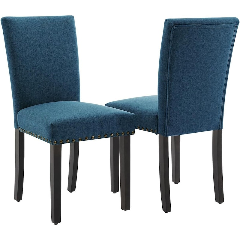 Set of 2 Upholstered Parsons Diner Room Chair for Living Room, Dining Room - Dark Blue