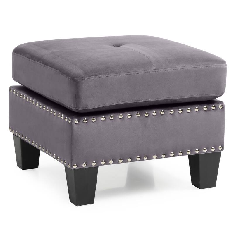 Copper Grove Meharrize Tufted Velvet Ottoman
