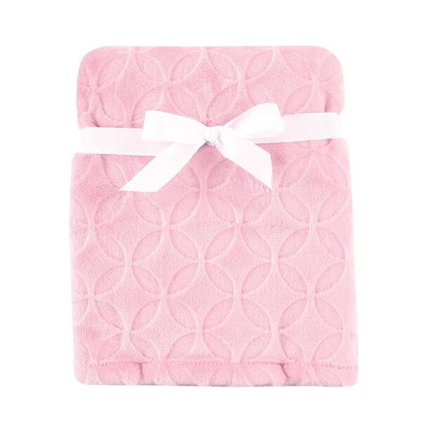slide 1 of 1, Hudson Baby Infant Girl Plush Blanket, Circle, One Size - Circle - One Size One Size - Circle