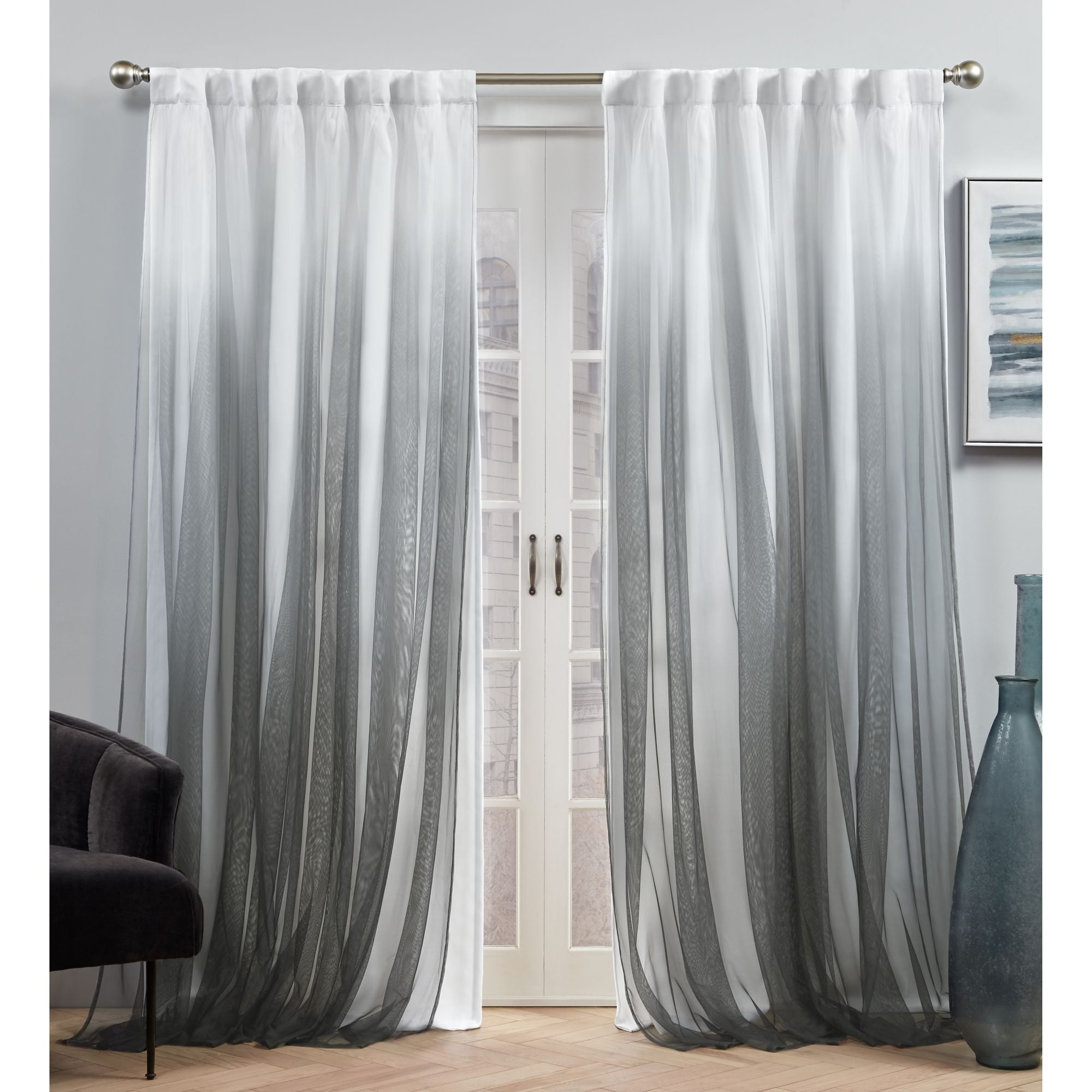 ATI Home Crescendo Lined Blackout Hidden Tab Curtain Panel Pair