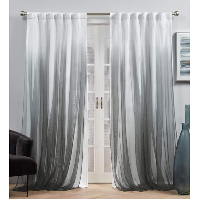 ATI Home Crescendo Lined Blackout Hidden Tab Curtain Panel Pair - 54x96 - Black