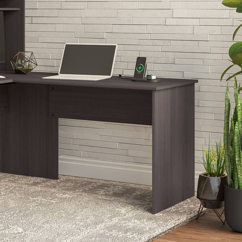 Cabot Desk Return by Bush Furniture - Heather Gray