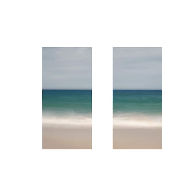 "Abstract Horizon" Set of Two Framed Textured Wall Art - Multi-Color