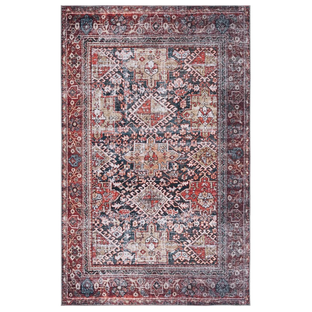 SAFAVIEH Tucson Machine Washable Slip Resistant Eldora Traditional Rug