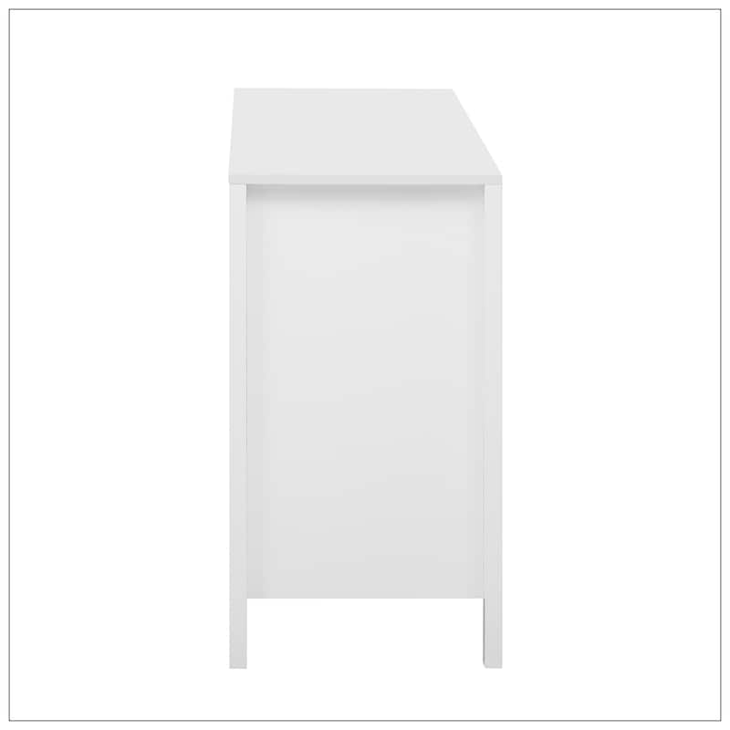 Entryway Cabinet with Wave Design with 3 Adjustable Shelves