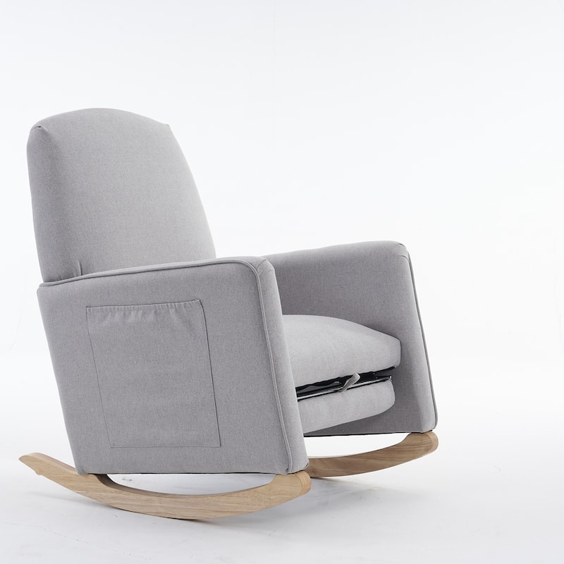 Linen Fabric Rocking Chair