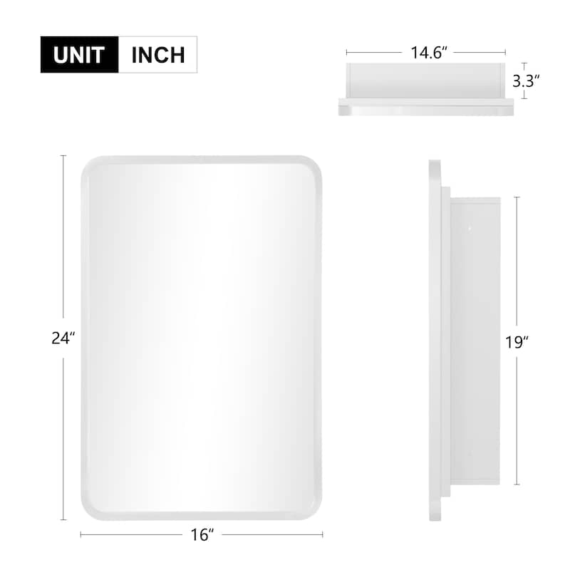 Multifunctional Wall-Mounted Mirrored Cabinet
