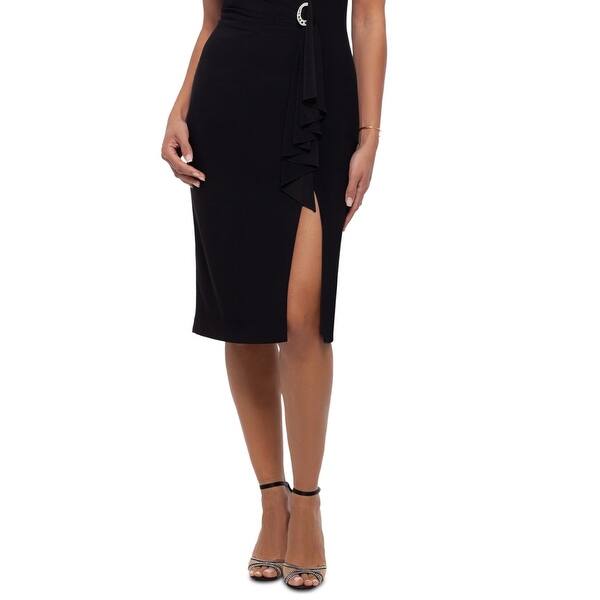 Betsy & Adam Women's Waterfall Ruffled Embellished Dress Black Size 14 - Bed Bath & Beyond - 40628597 Betsy & Adam Women's Waterfall Ruffled Embellished Dress Black Size 14 - Bed Bath & Beyond - 40628597