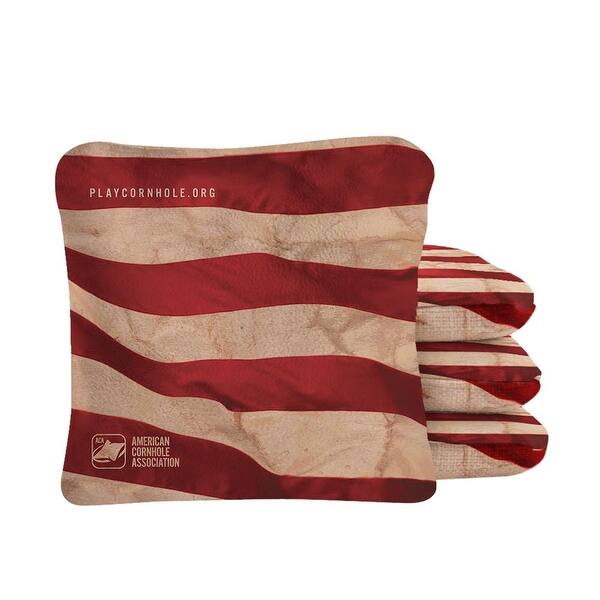 slide 2 of 4, Cloth American Flag Red Dual Sided Cornhole Bags