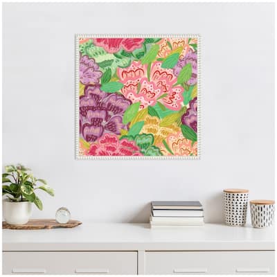 Kate and Laurel Sylvie Bright Framed Canvas by Carrie Cantwell