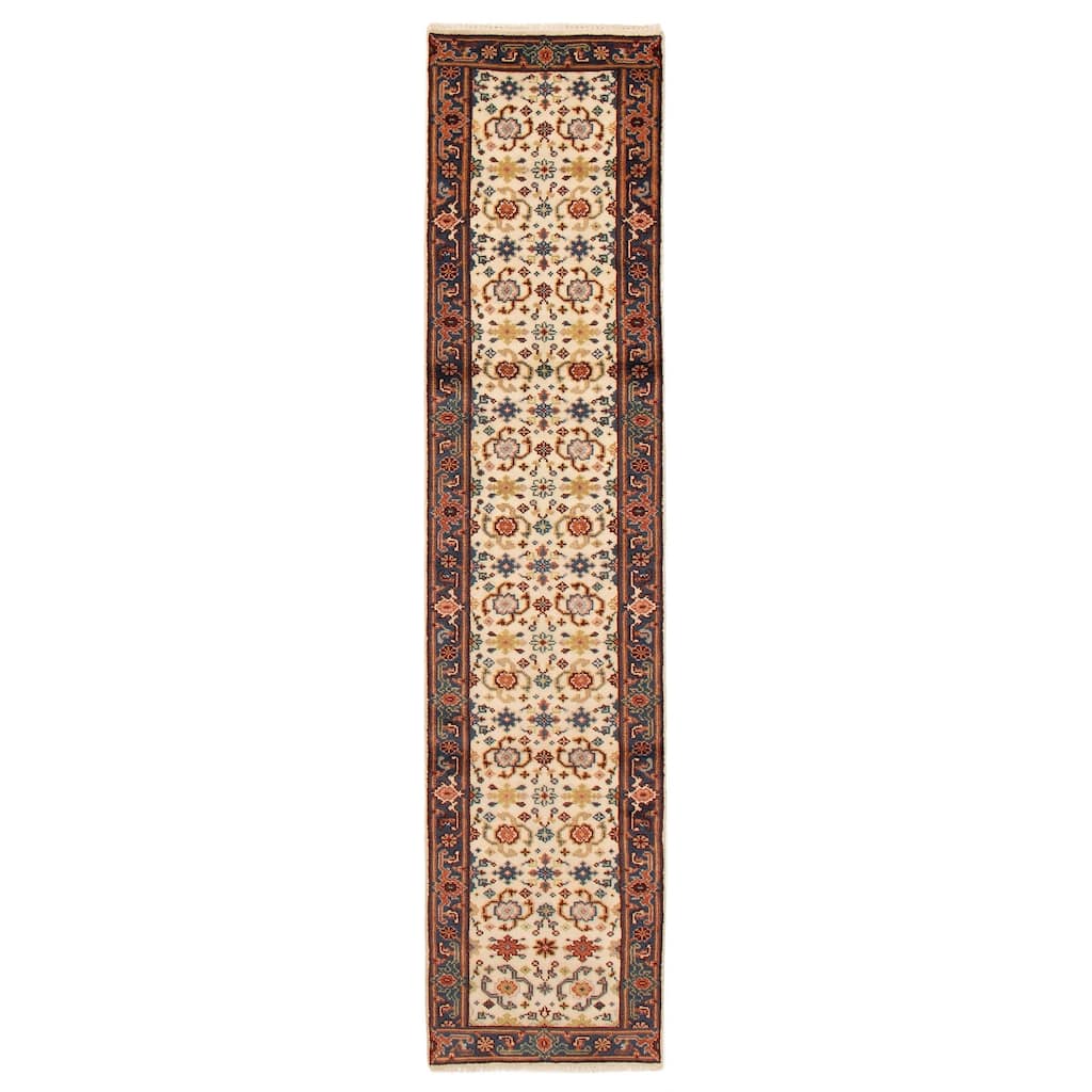 ECARPETGALLERY Hand-knotted Serapi Heritage Cream Wool Rug - 2'6 x 11'11