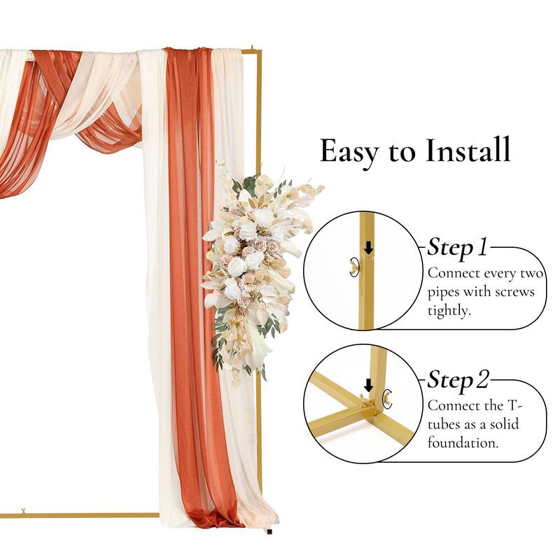 Metal Wedding Arch Backdrop Stand for Ceremony Birthday Party