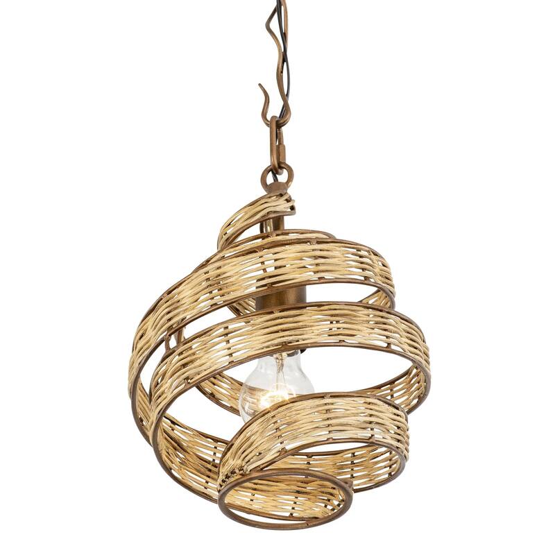 Flow Hand-Crafted Recycled Steel 1-Light Mini Pendant