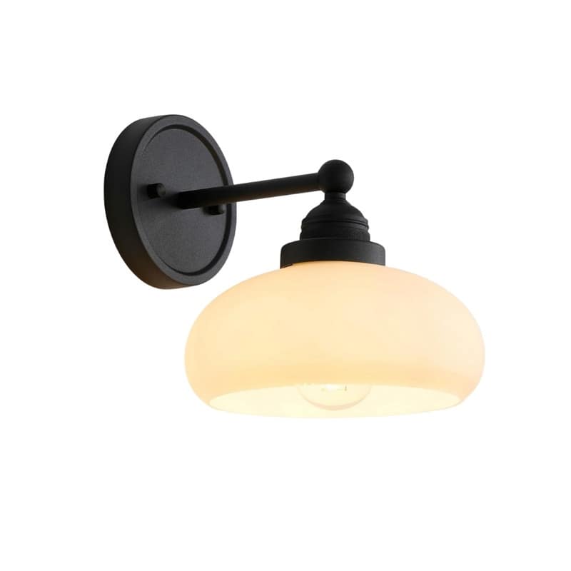 1 Light wall sconces black wall with lights glass, metal wall lighting