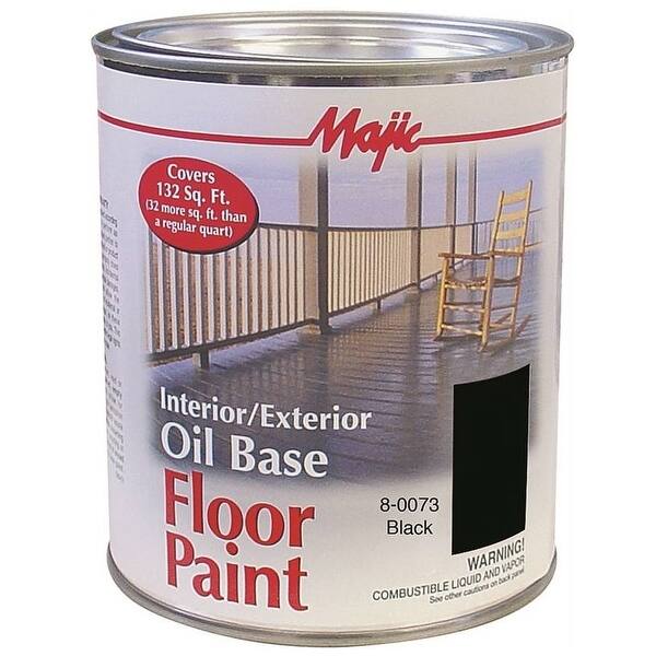 Majic 8-0073-2 Oil Base Floor Paint Black, Quart - Bed Bath & Beyond ...