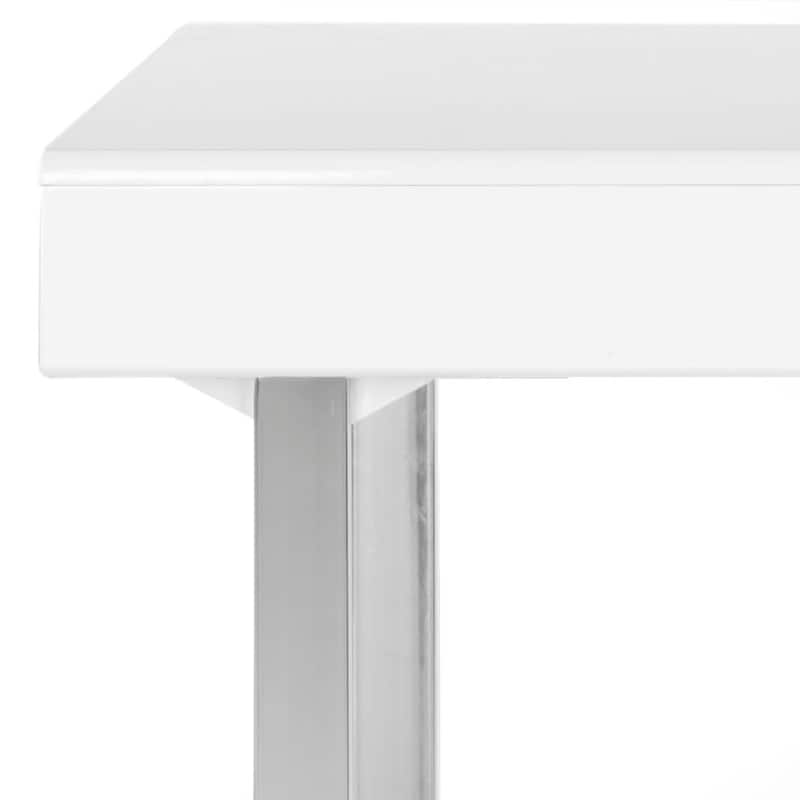 SAFAVIEH Darleen Modern Glam Modern White/ Chrome Desk