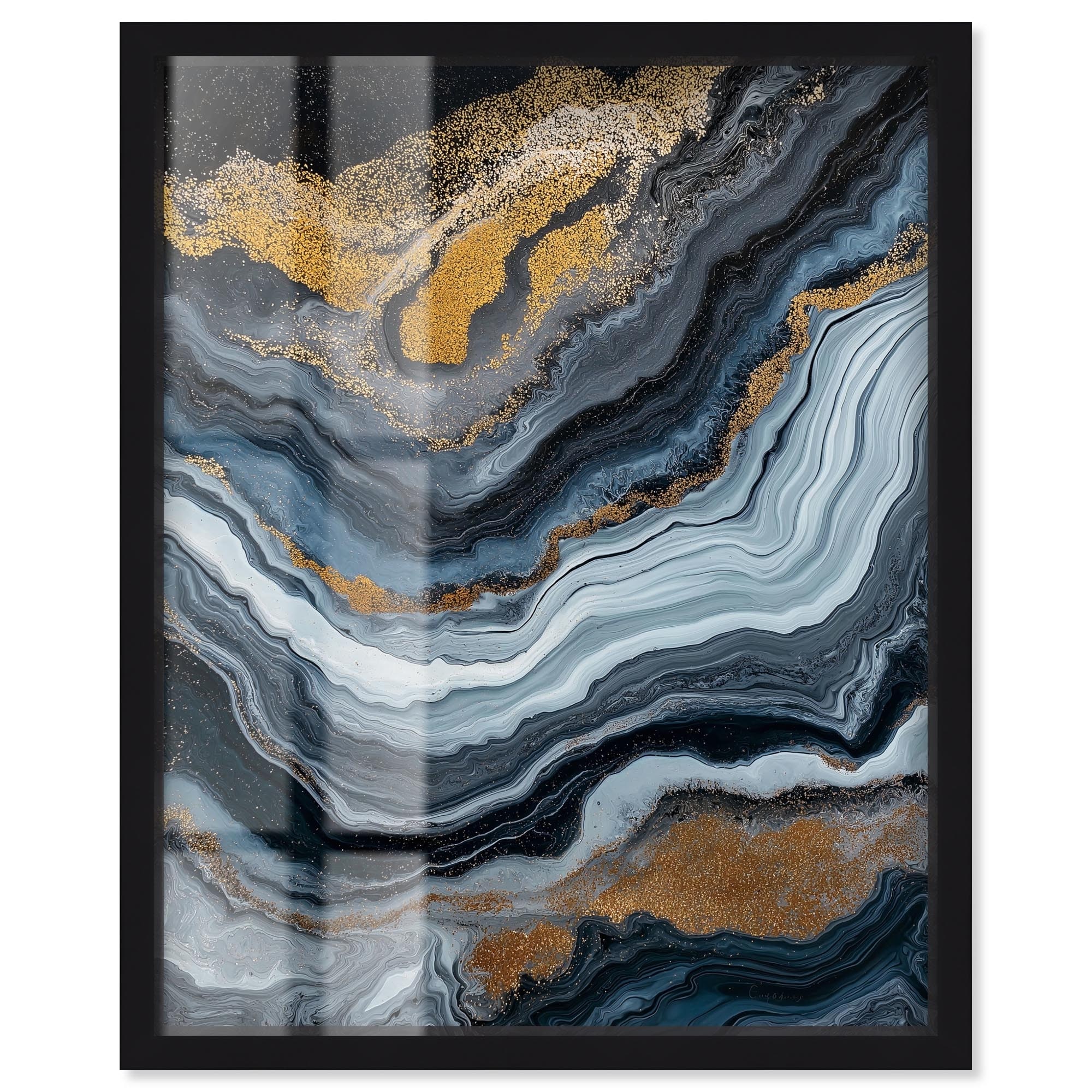 Acrylic Flow II Shadowbox by Art Remedy