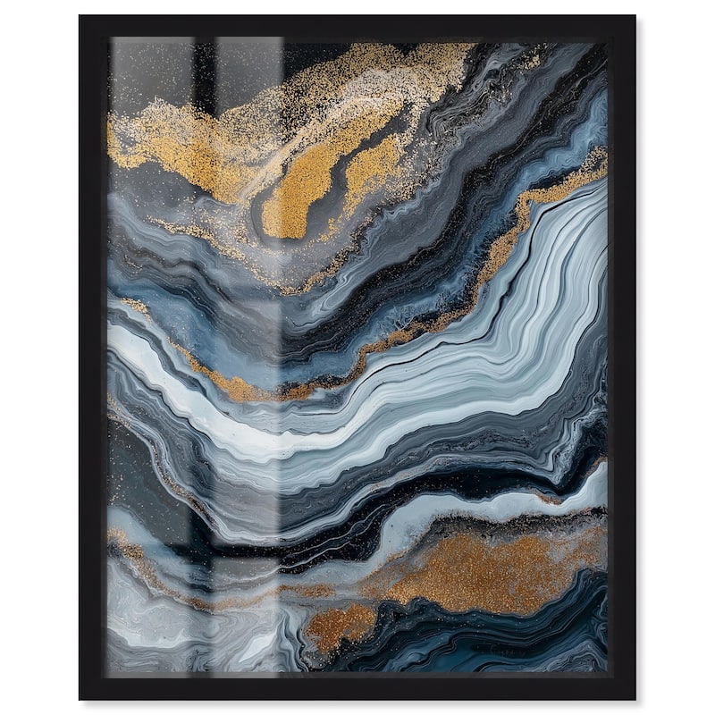 Acrylic Flow II Shadowbox by Art Remedy - Black - 24" x 30"