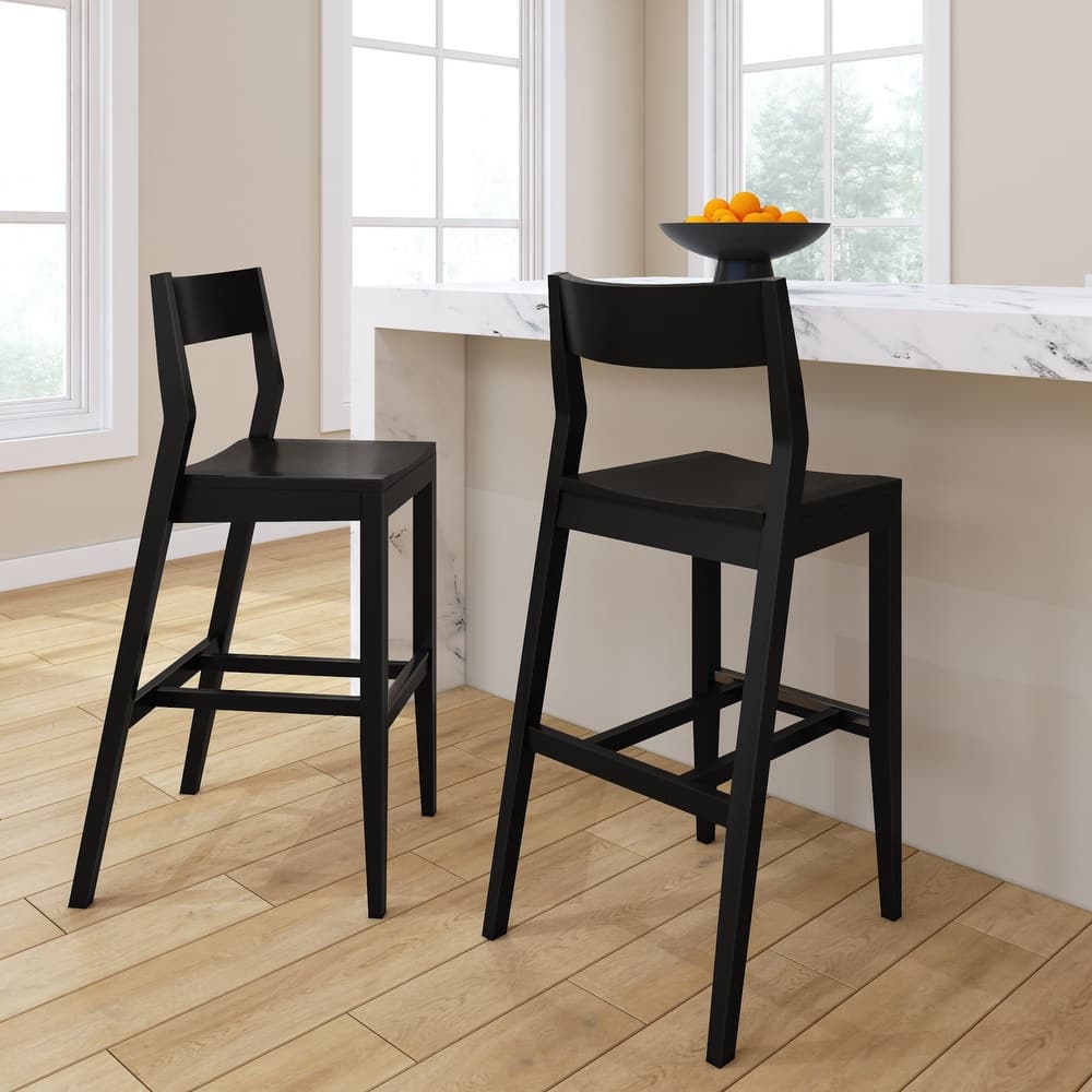 Plank and Beam Modern Bar Height Chair - Set of 2