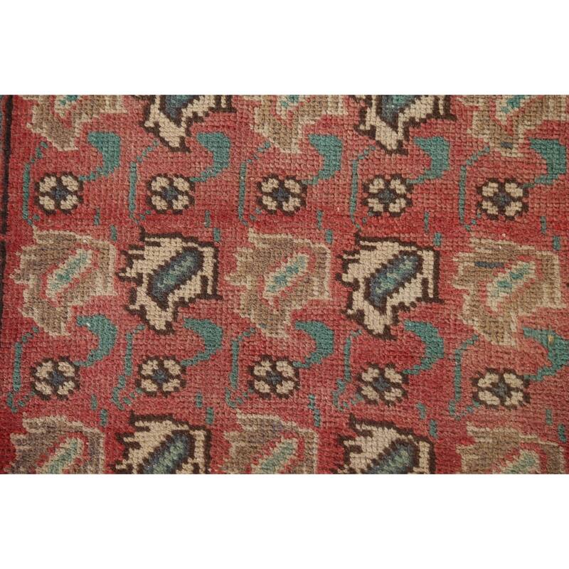 Geometric Tabriz Persian Vintage Rug Handmade Wool Carpet - 3'6"x 4'8"
