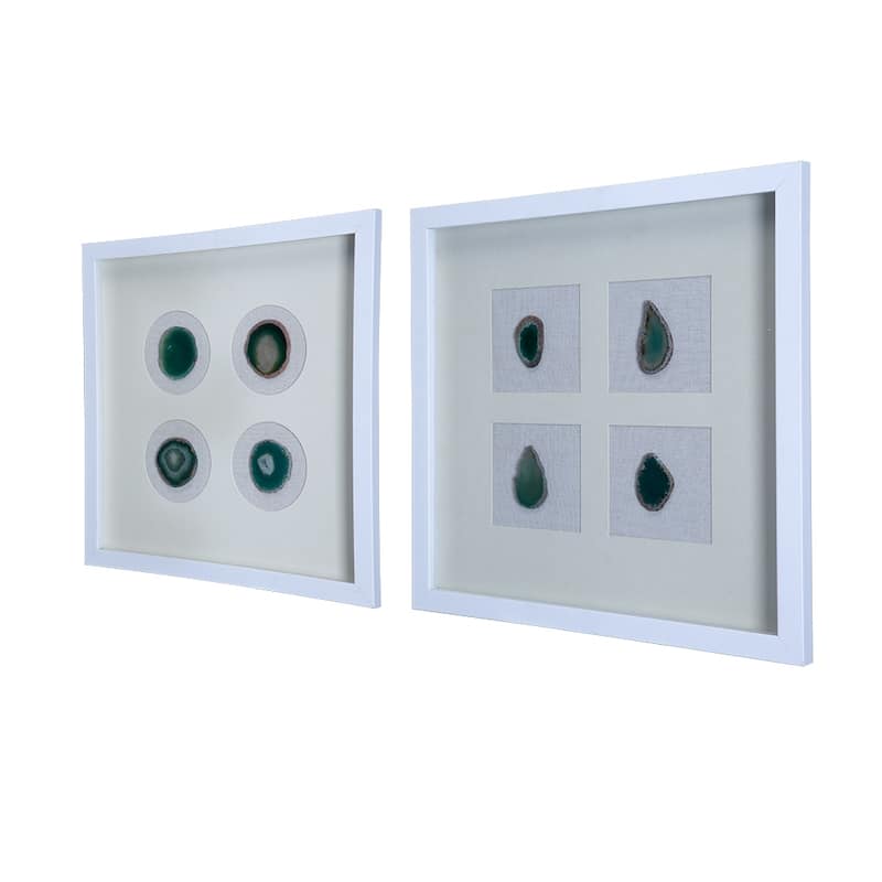 S/2 15.57x1.2x15.7" Shadow Box Wall Décor