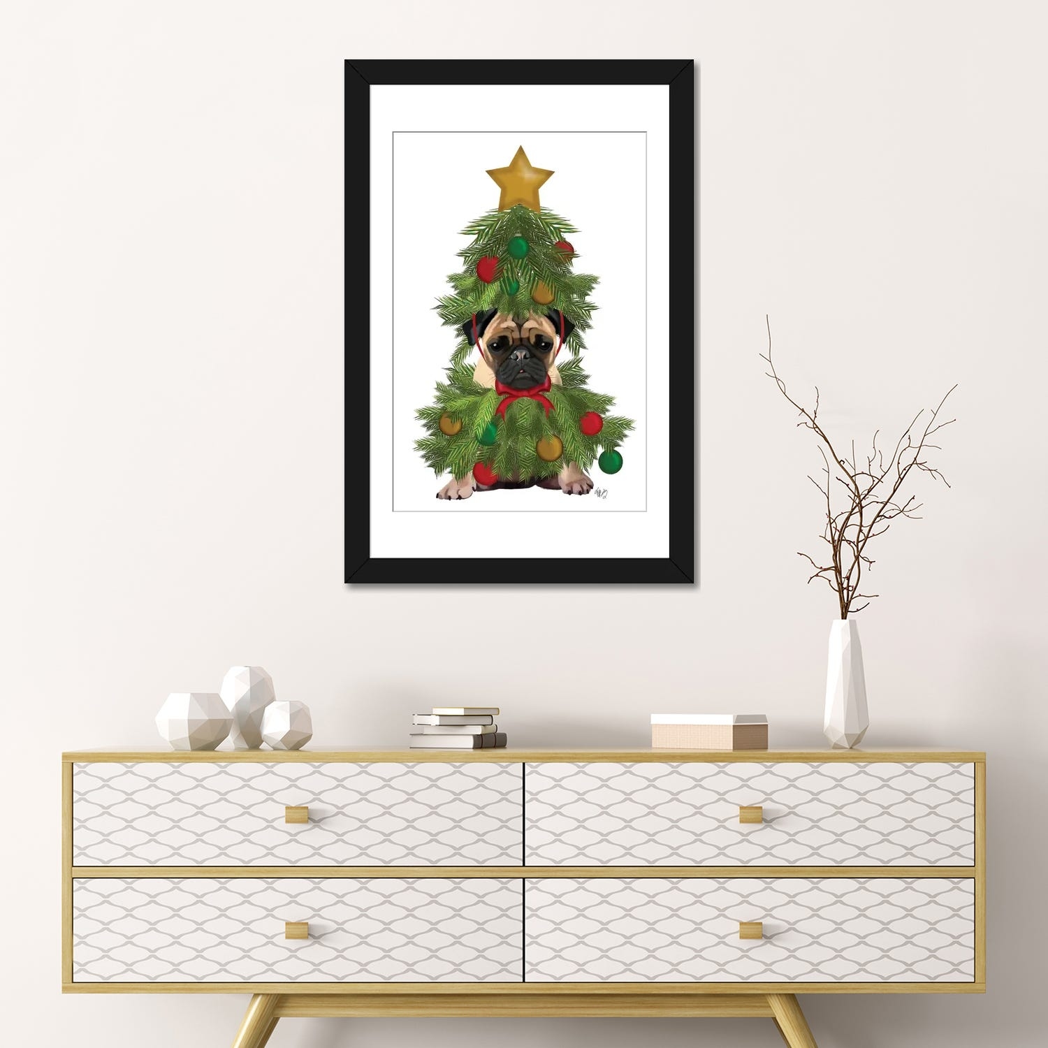 Pug in on sale christmas tree outfit