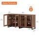 preview thumbnail 61 of 62, WAMPAT Multifunctional Sideboard Buffet Cabinets with Glass Doors, Modern Sideboard with Adjustable Shelf, Coffee Bar Cabinet