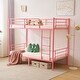 preview thumbnail 6 of 28, Twin Over Twin Bunk Bed For Kids Teens Adults, Heavy Duty Metal Bunk Bed With Ladder