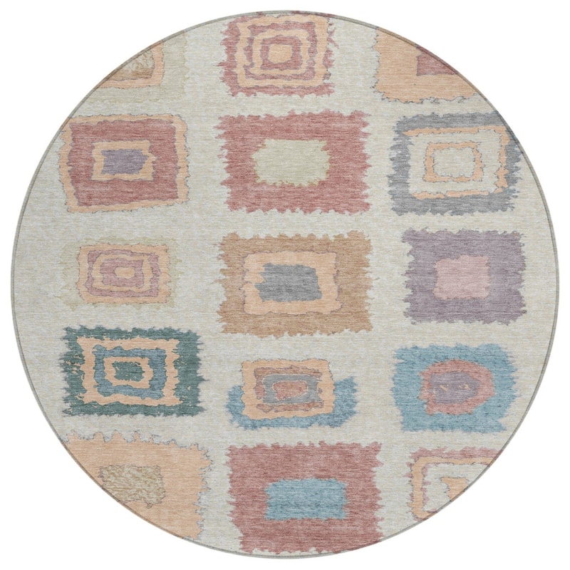 HomeRoots Geometric Transitional Rectangle Outdoor Rug