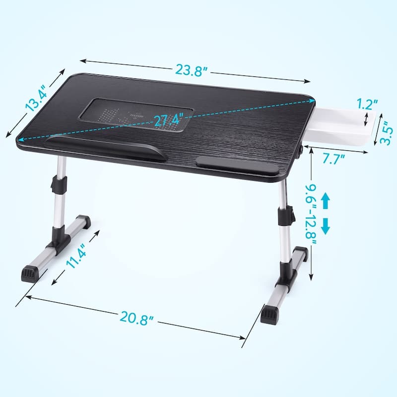 Large Laptop Desk Adjustable Laptop Stand Foldable Bed Table Portable Lap Desk Folding Notebook Stand
